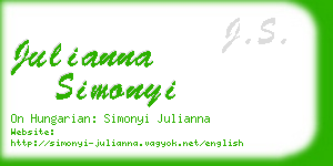 julianna simonyi business card